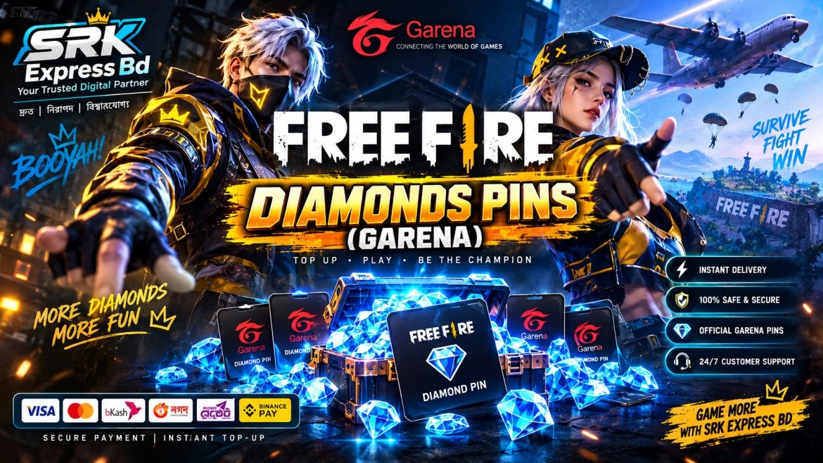 Free Fire Diamonds Pins (Garena)